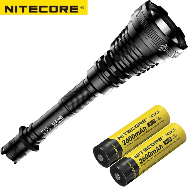 NITECORE MH40GTR CREE XP-L HI V3 светодиодный 1200 люмен Ультра дальность 1004 м охотничий поисковый фонарь Тактический перезаряжаемый фонарь - Цвет: With 2600mAh battery