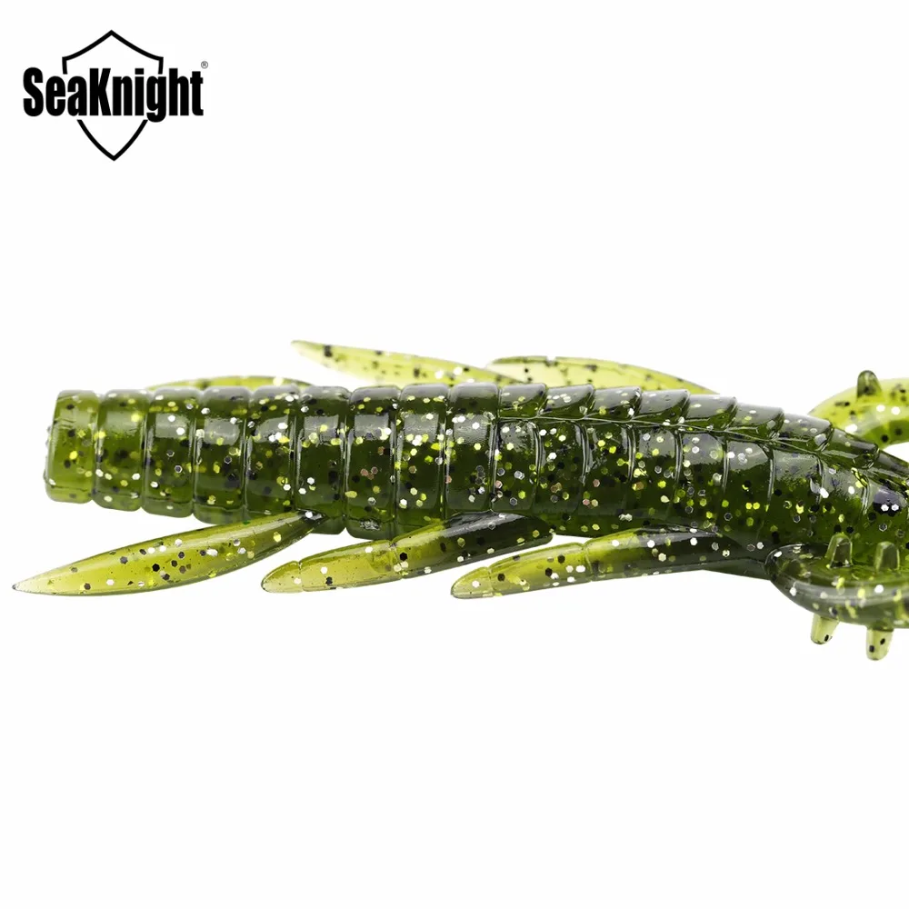 SeaKnight Мягкая приманка SL019 креветка 10 г 100 мм " 6 шт. мягкие рыболовные приманки силиконовые приманки черви для ловли окуня соленая/Пресноводная