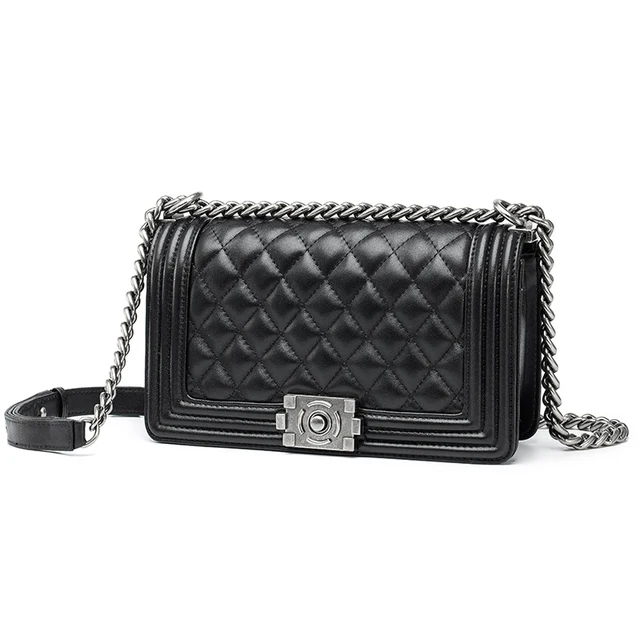 Women S Fashion Double Use Quilted Chain Bag Cross Body Message Women S Fashion Double Use Quilted Chain Bag Cross Body Message Brand Le Boy Handbag