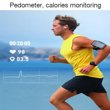 

2018 Fashion Bluetooth Fitness Tracker Support Heart Rate Blood Pressure Monitor Smart band for Android ISO Sports Fitness