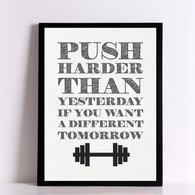 Online Home Gym Wall Art Poster Canvas Painting Motivational Image