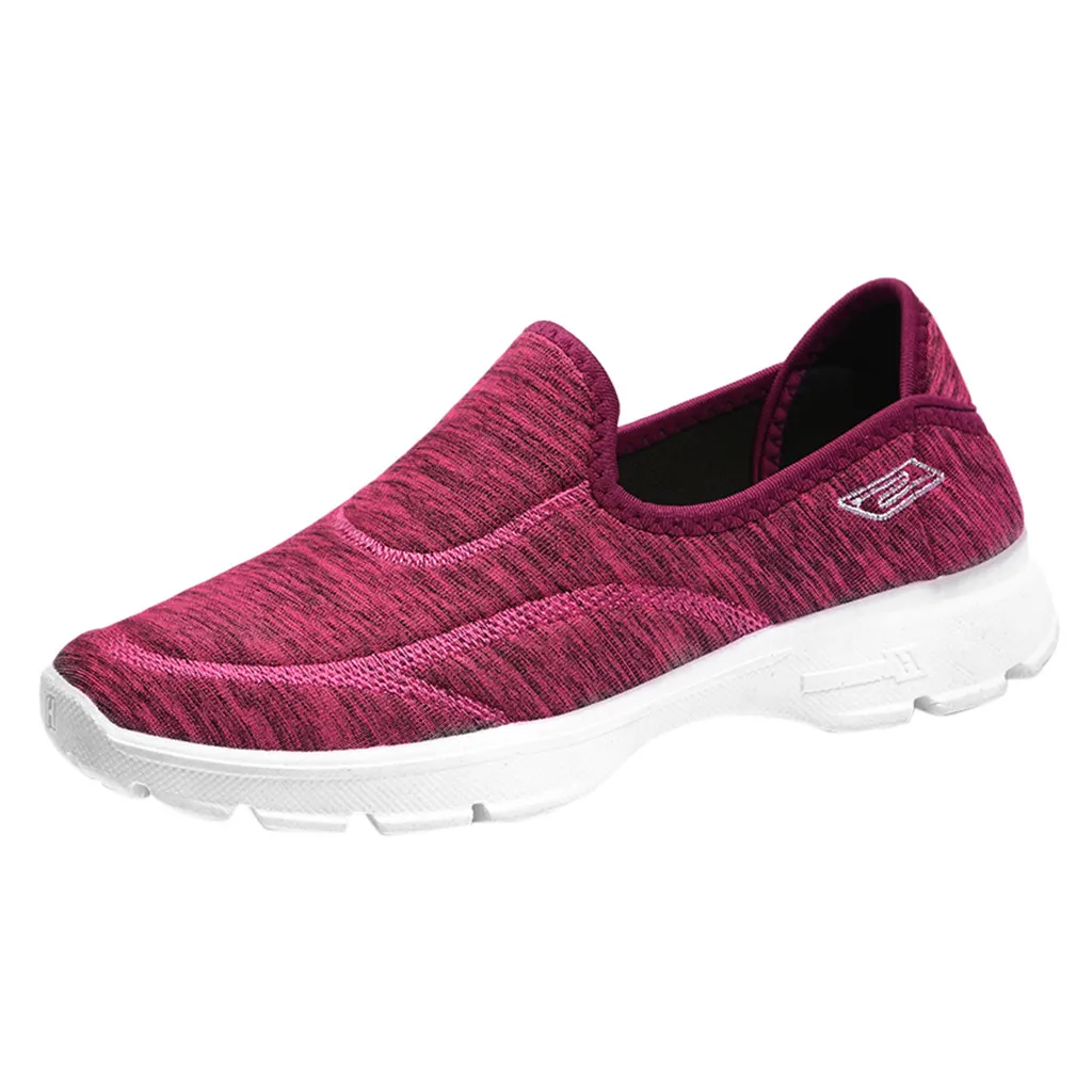 Женские кроссовки; нескользящие повседневные эластичные уличные кроссовки; размеры 36-40; tenis feminino Zapatos De Mujer - Цвет: RD