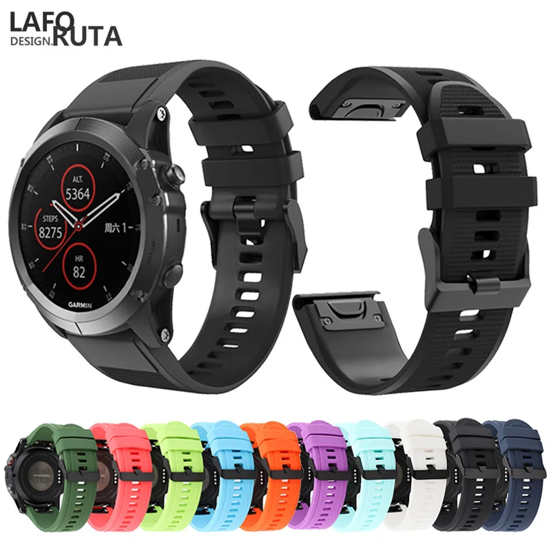 

Laforuta Fitness Band for Garmin Fenix 5X 5 5S Plus 3 3HR D2 S60 Watch Quick Release Silicone Strap Women Men Sport Bracelet