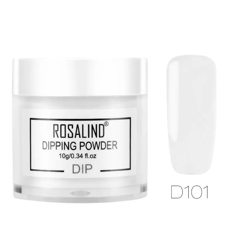 ROSALIND Dip порошок голографические наклейки для ногтей блеск пигмент порошок 10 г лак для ногтей хромированный блеск маникюр Дизайн ногтей погружение порошок - Цвет: D101