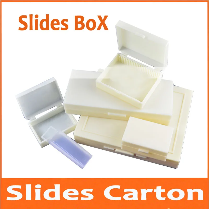

5pcs 10pcs 15pcs 25pcs 50pcs 100pcs Plastic Biopsies slide Boxes Biomicroscopy Biological Microscope Slides Specimen Empty Box