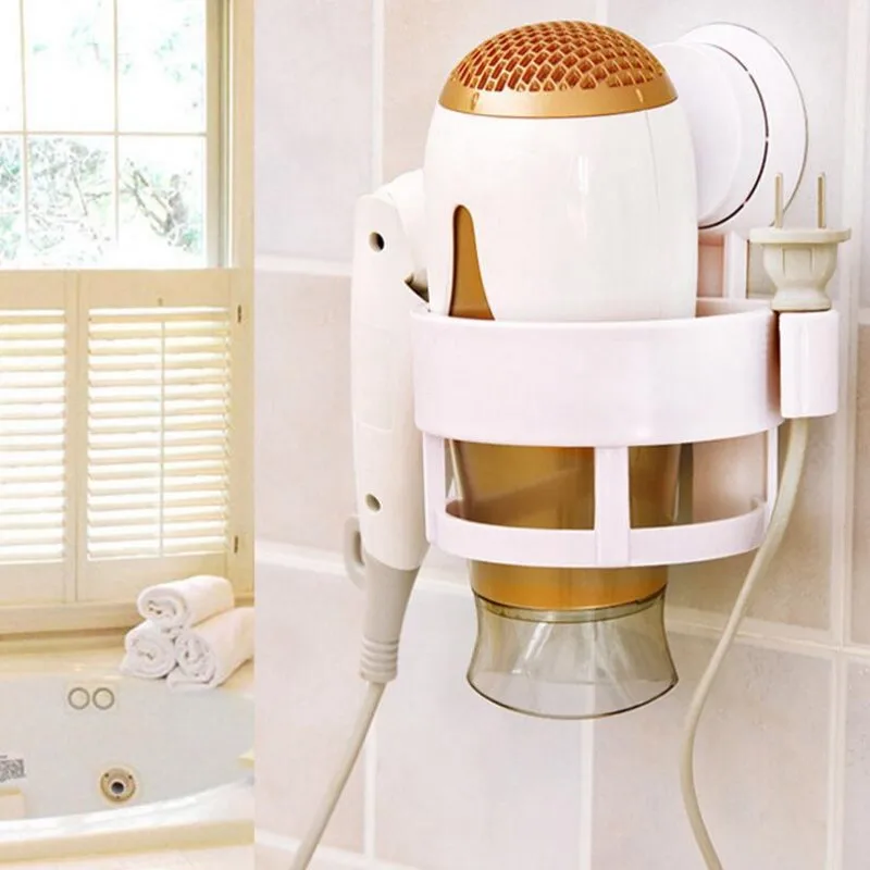 

Creative Multifunction Portable Toilet Bathroom Racks Powerful Suction Hair Dryer Storage Compartment Dryer Rack Shelves EA307