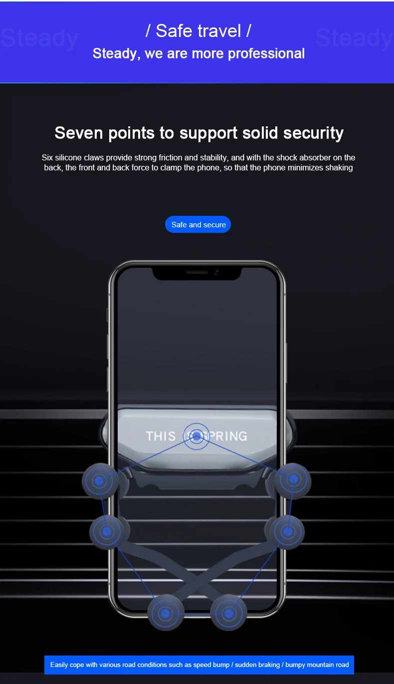 Универсальный гравитационный автомобильный держатель телефона в автомобиль вентиляционное отверстие Клип держатель телефона Подставка для iPhone 8 X XS Max samsung S9 S8 Xiaomi