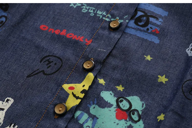 Girl Clothes 2018 Spring Autumn Hot Sale Children Clothing Turn-Down Collar Long Sleeve Animal Print Demi Shirts For Girls (8)