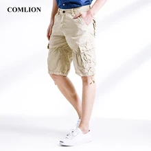 Comlion модные карго-шорты Для мужчин пляжные армейский Повседневное армейские бренд Мульти-карманами, сплошной цвет, размер на Цвет хлопок плюс Размеры Hotop F9