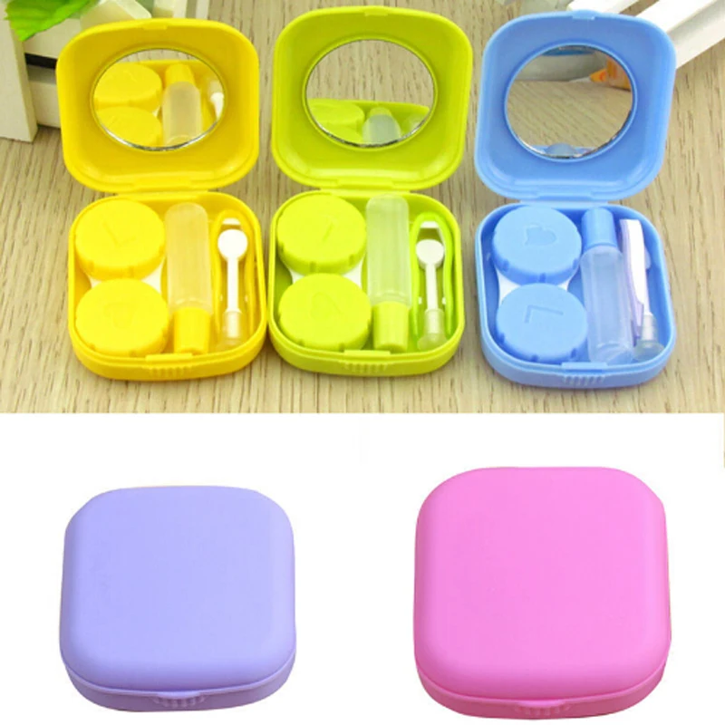 1 pc hot selling Pocket Mini Contact Lens Case Travel Kit Mirror Container High Quality Cute portable H0139 | Дом и сад