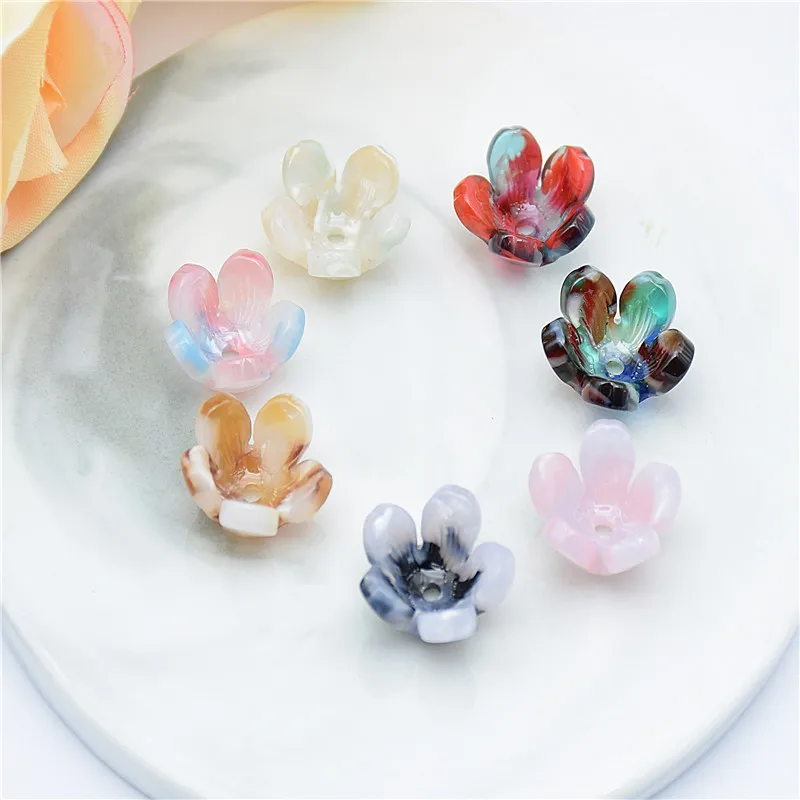 

Resin Sewing Button For clothes Botones Decorativos Flower Mixed Color One Hole Acetate Buttons Apparel Accessories 16*16*8mm
