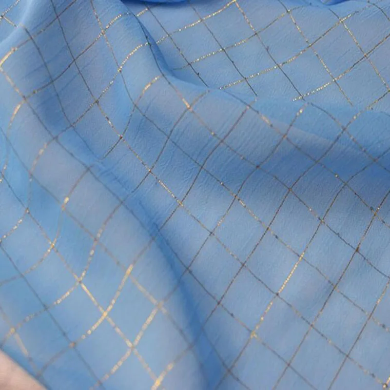 

Cosplay Dress Shimmer Metallic Chiffon Fabric Craft Sewing Crepe Chiffon Wedding Costume DIY sewing materiall