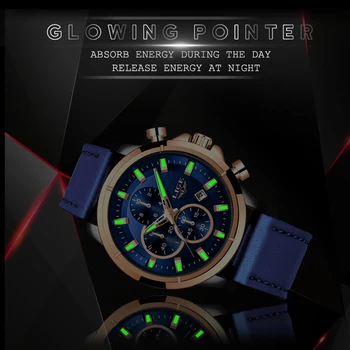 

Men Watch 2019 NEW LIGE Men's Quartz Wristwatches Male Clock Top Brand Luxury Reloj Hombres Leather Wrist Watches with Calendar