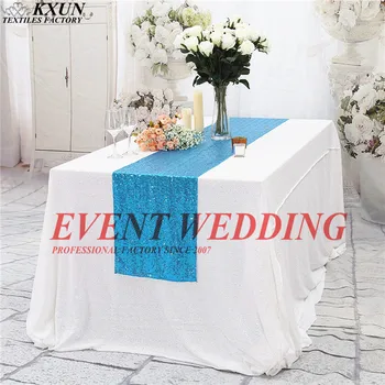 

10 20 30PCS Lot Sequin Table Runner Wedding Table Cloth Runners Event Hotel Decoration