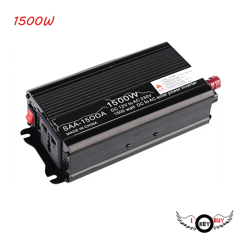  I Key comprar superpotencia 1500W inversor de corriente de coche DC12V a CA 220V 230V onda sinusoid