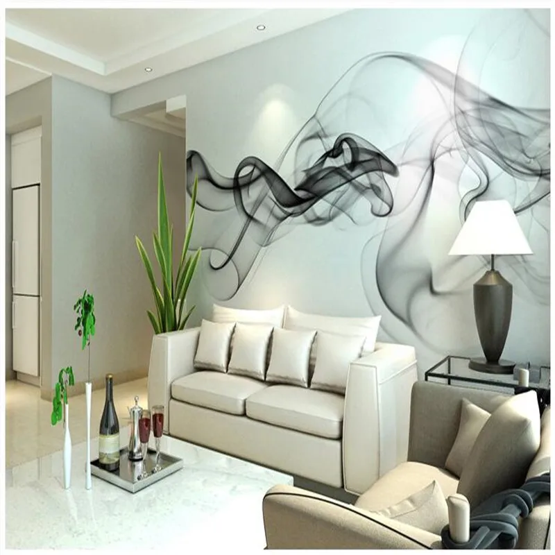 Custom 3D photo wallpaper Smoke clouds abstract artistic wall paper modern minimalist bedroom sofa TV wall mural paper painting Custom 3D photo wallpaper Smoke clouds abstract artistic wall paper modern minimalist bedroom sofa TV wall mural paper painting