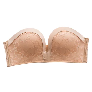 

Women Lace Bra Push Up Breathable Wire-free Detachable Straps Female Underwear -MX8