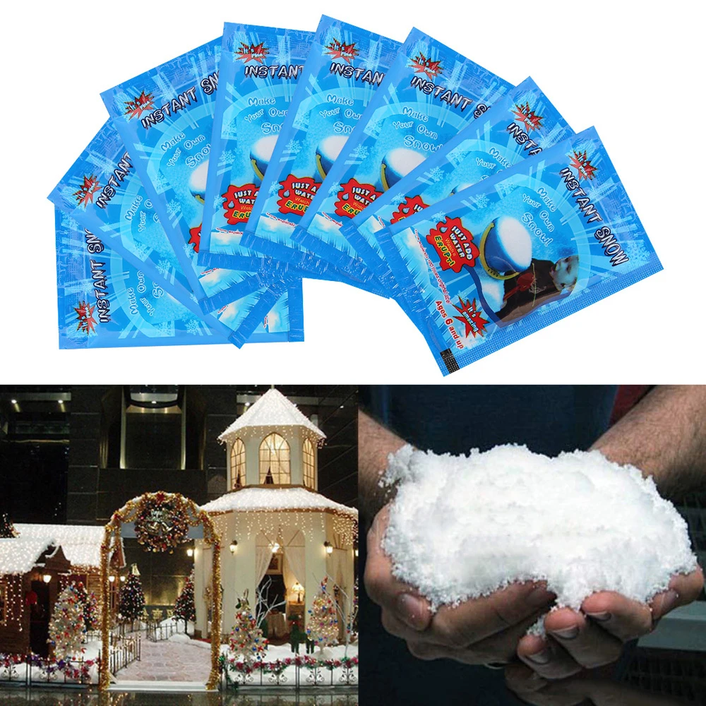1pc Artificial Snow Instant Snow Fluffy Snowflake Absorbent Frozen Party Magic Prop Wedding Christmas Party Decoration 1pc Artificial Snow Instant Snow Fluffy Snowflake Absorbent Frozen Party Magic Prop Wedding Christmas Party Decoration
