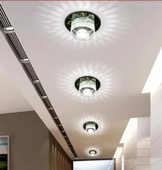 3 w llevado moderno techo focos balcón pasillo sala luz abajur luminaria de accesorios de luz.jpg Decoración Cristal Balcón