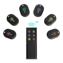 Key Finder Pet Tracker Locator with Loud Beeping Sound 100ft Support Remote Control Key Tracker with Anti-Lost Tag and Keychain