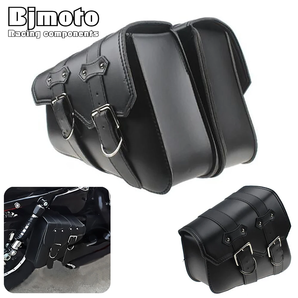 BJMOTO Pair New Motorcycle Left Right Saddle Side Bags Motor PU Leather font b Tool b