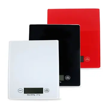 

5KG Multi-function Food Kitchen Scale Anti-Burst Glass Digital Weighing Scale Waterproof LED electronic scales