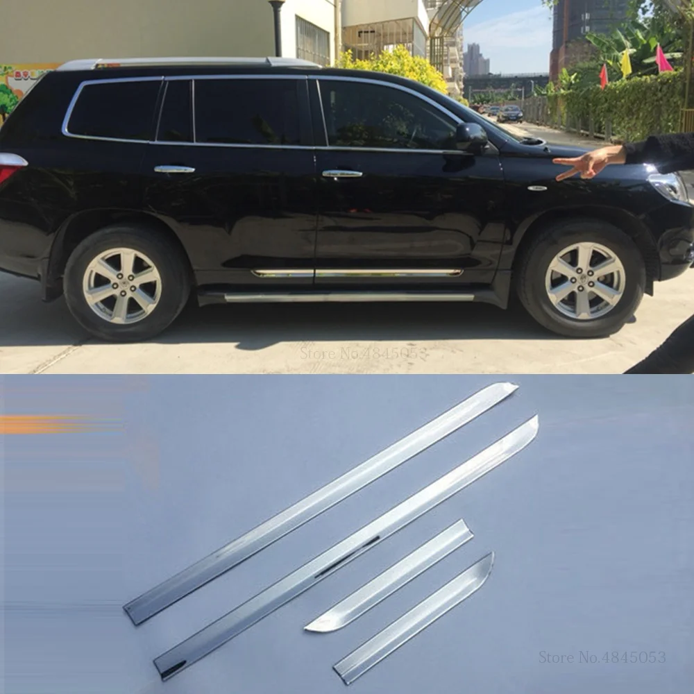 Накладка на корпус боковой двери из нержавеющей стали для Toyota горlander 2009 2010 2011 4