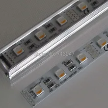 2X DC12V RGBW 5050 светодиодный жесткой полосы PCB алюминия 60 Светодиодный s/m
