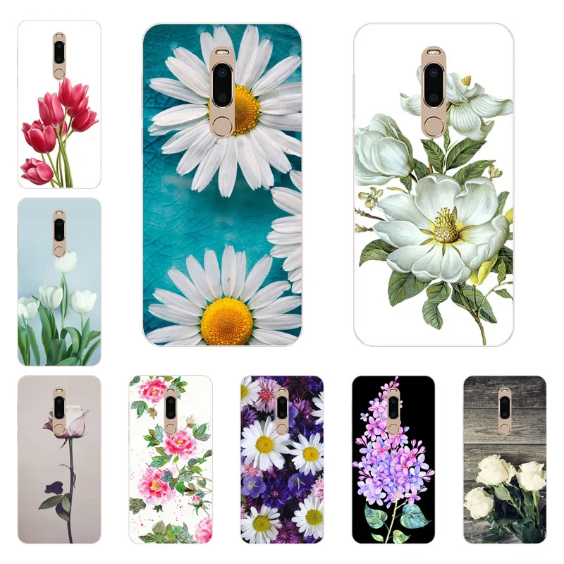 meizu note 8 Case Silicon chrysanthemum Painting Soft TPU Back Cover for m8 Phone protect Bags shell |