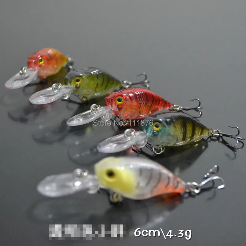 Новое поступление Высококачественная рыболовная приманка Crankbaits Лот 5 шт 6 см 4 3 г