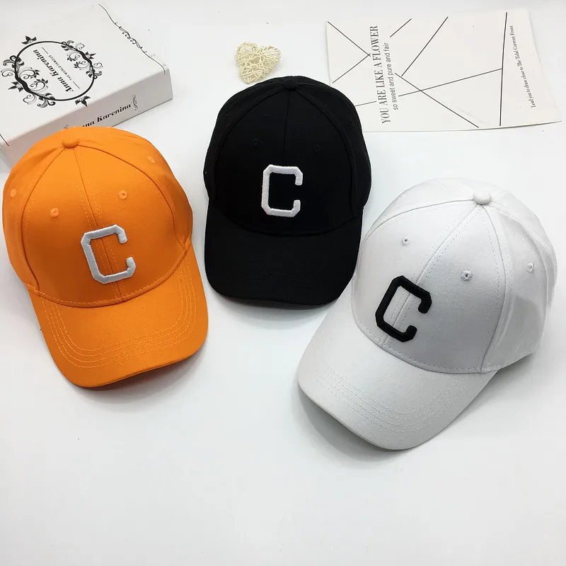 baseball cap with letter c