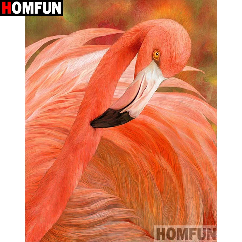 Алмазная картина HOMFUN &quotфламинго&quot 3D вышивка крестиком 5D домашний декор подарок
