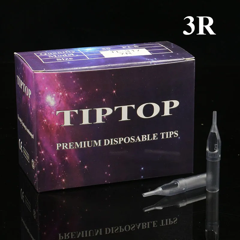 

100Pcs Grey Disposable Tattoo Tips 3RT Sterile Assorted Plastic Classical Tattoo Tips For Tattoo Machine Free Shipping