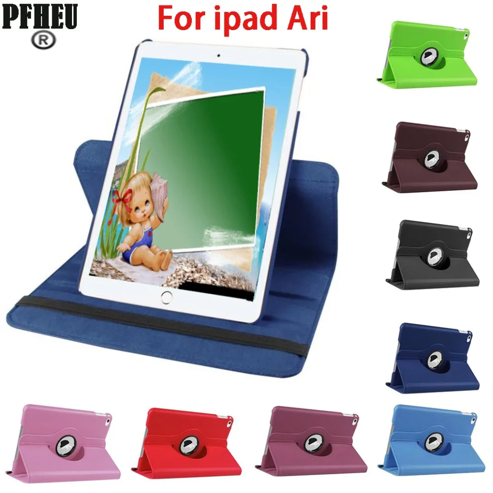 

Hot 360 Rotating Case for iPad Air 2013 Release Tablet For iPad Air 1 Cover Model A1474 A1475 A1476 Sleep wake up Smart Case