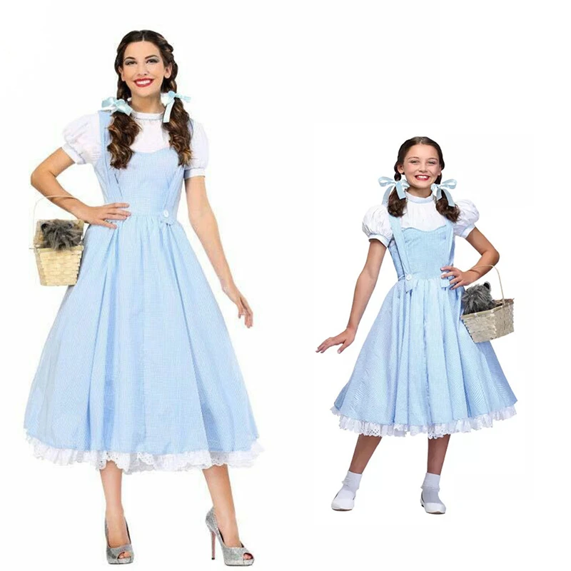 UK 12-14 New Medium Magicien d/'Oz Dorothy Fancy Dress Costume Outfit Cosplay