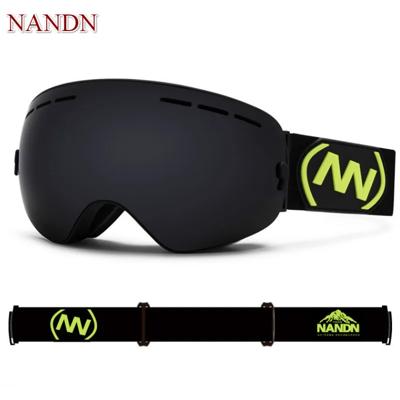 NANDN المهنية تزلج نظارات عدسات استبدال UV400 مكافحة الضباب التزلج نظارات قناع للتزلج التزلج الرجال النساء الثلوج على الجليد نظارات