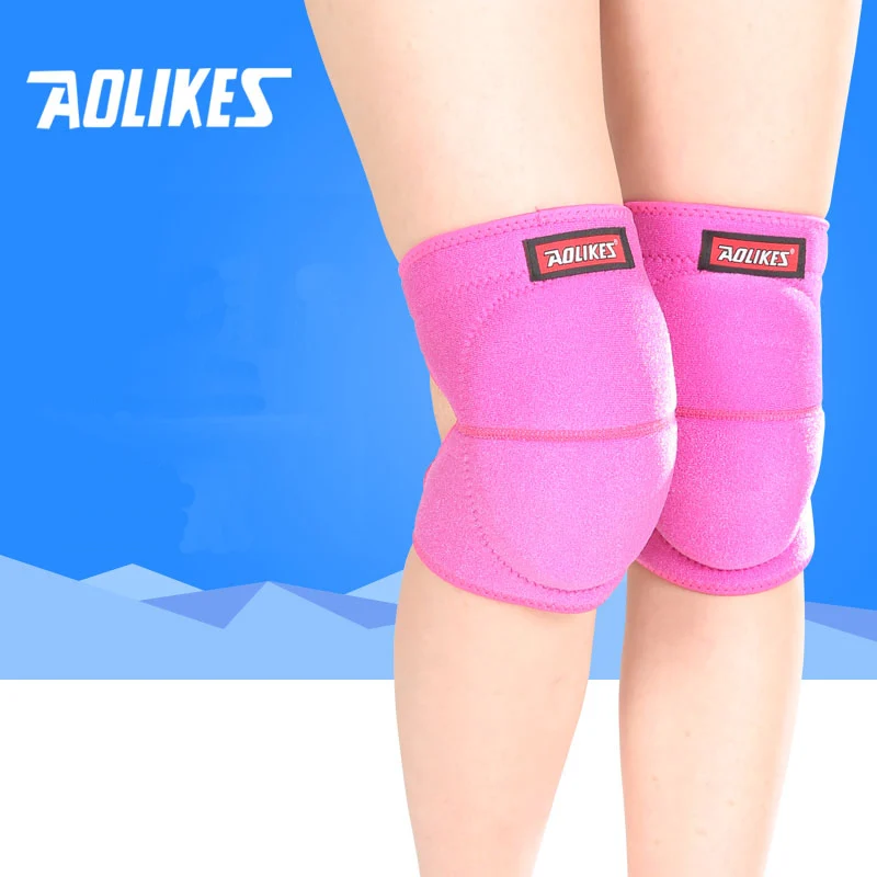 1 шт буферные ударные волейбольные наколенники толстые губки для спорта на открытом воздухе Наколенники для баскетбола танцевальные наколенники joelheira защитные наколенники - Цвет: Pink(1PCS not Pair)