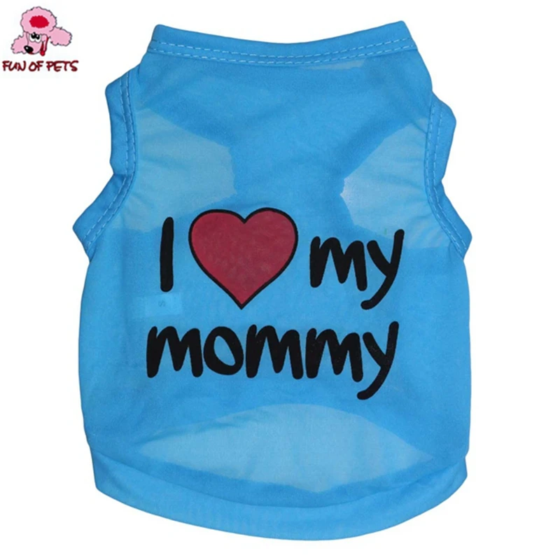 Новинка 2017 года Модный летний милый жилет из терилена с рисунком I Love My Mommy для