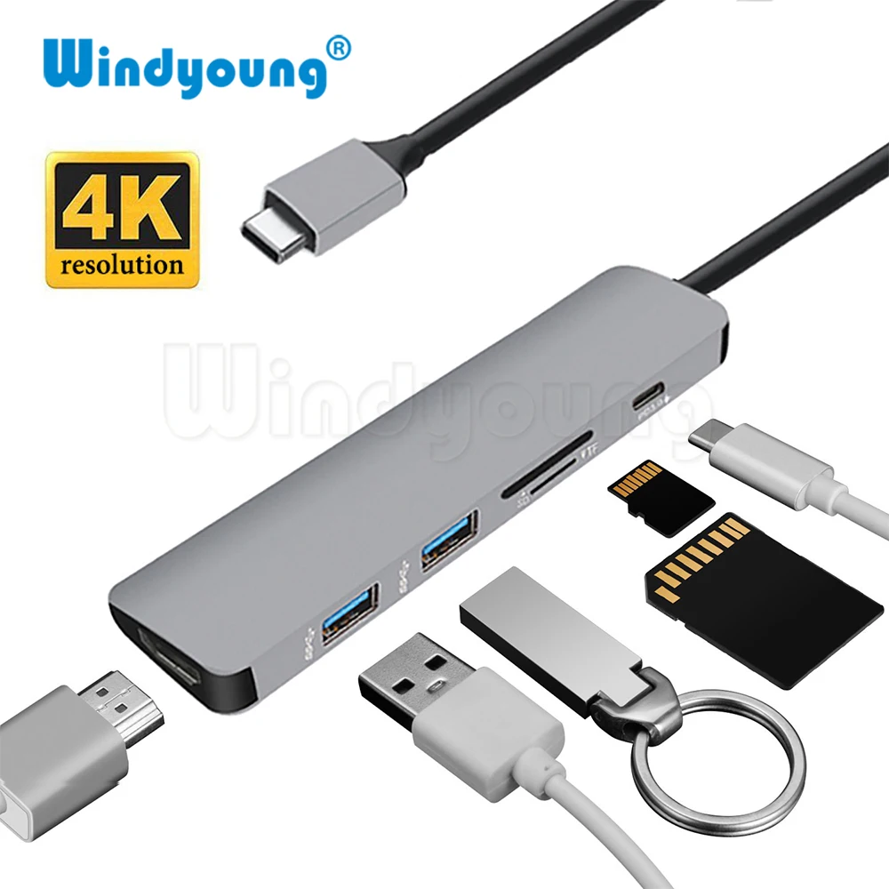 USB C хаб устройство для чтения Micro SD/TF карт HDMI адаптер конвертер 3 0 MacBook Samsung S9/S8 Huawei