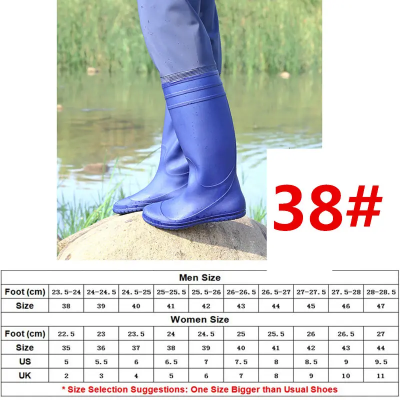70 см увеличивающие рост рыбацкие сапоги 0,4 мм ПВХ материал дышащий унисекс использование Dichotomanthes конец Нескользящая одежда рыбацкие болотные - Цвет: 38