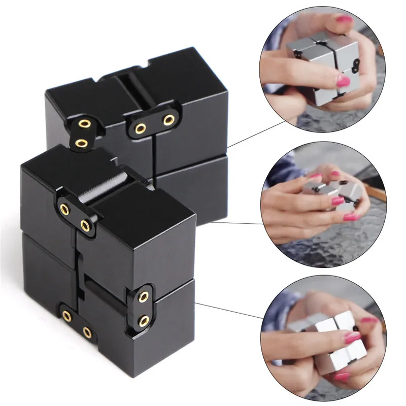 

Hot New Overgild Plastic Plating Cube Anxiety Stress Relief Fidget Focused Adults Kids Attention Therapy Toys