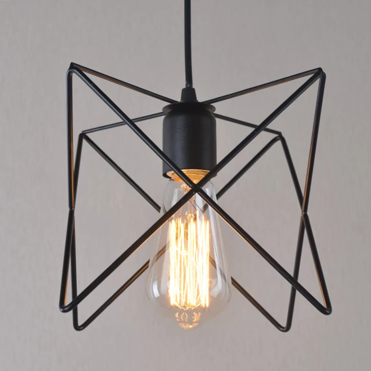 Star Iron Triangle Shade Chandelier Ceiling Light Pendant Art Lamp Luminaires(China (Mainland)