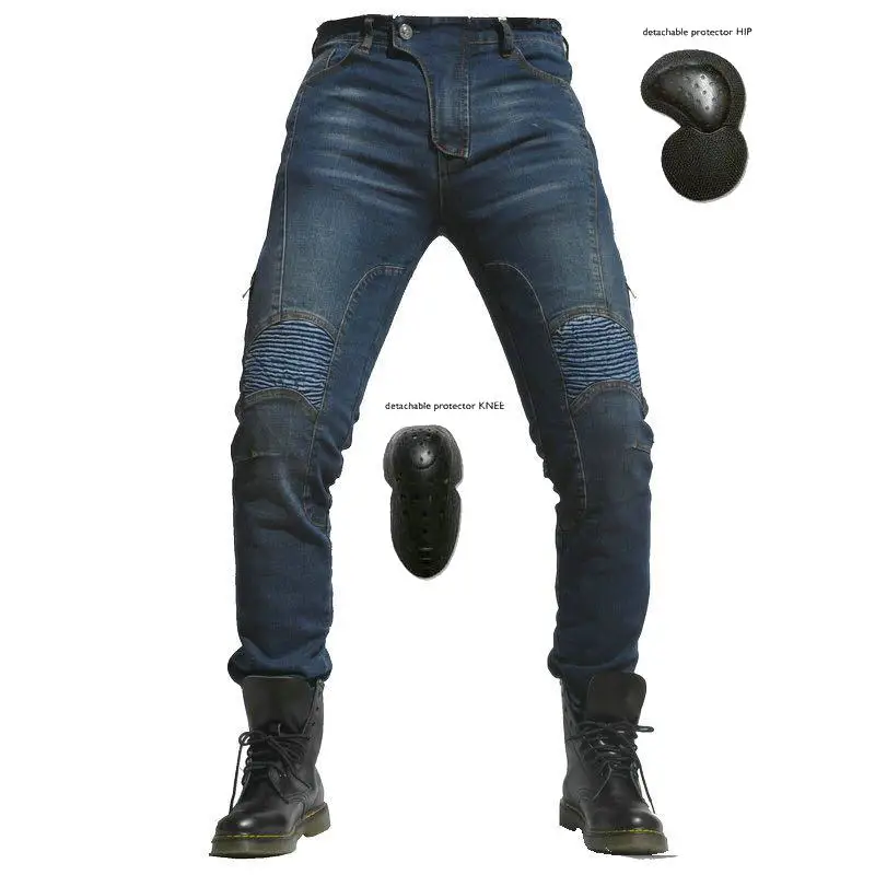 Новые мотоциклетные брюки мужские мото джинсы Защитное снаряжение для верховой езды брюки для мотокросса штаны для мотокросса