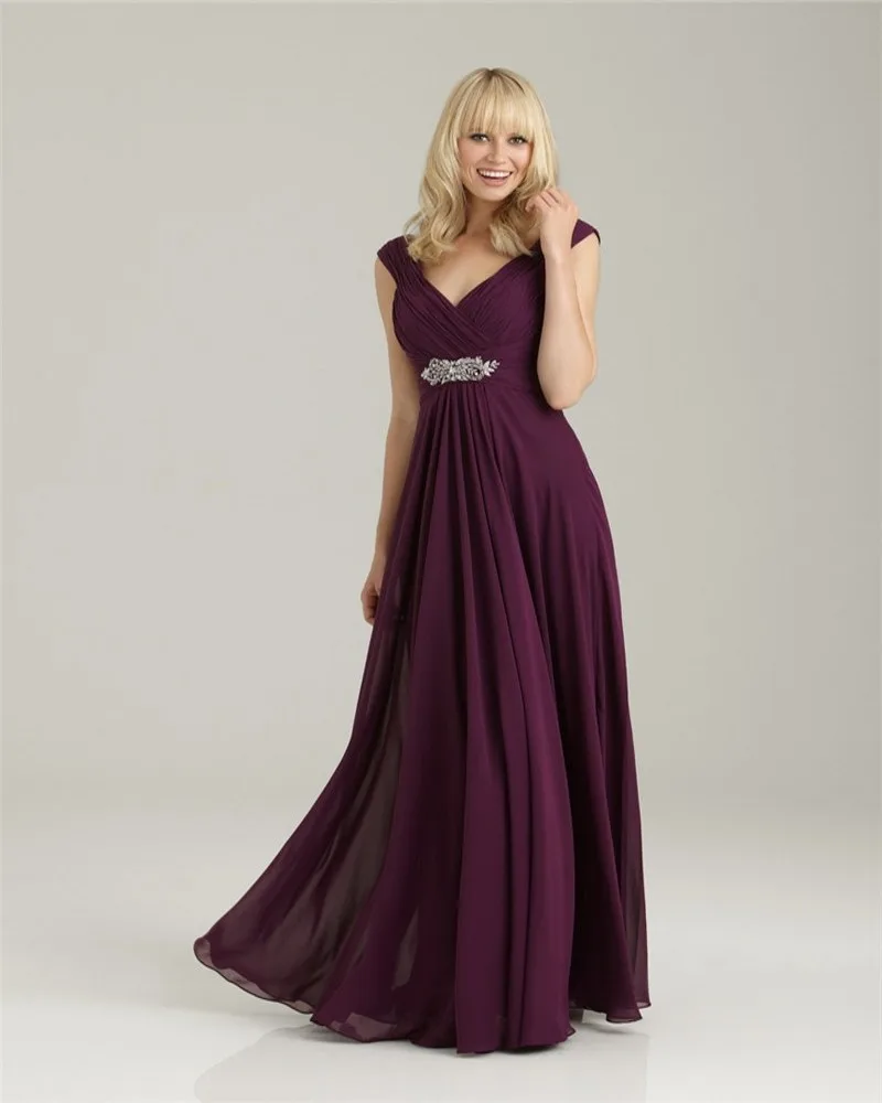New Fashion A line font b Deep b font V neck Straps Pleated Bodice Empire Waistline