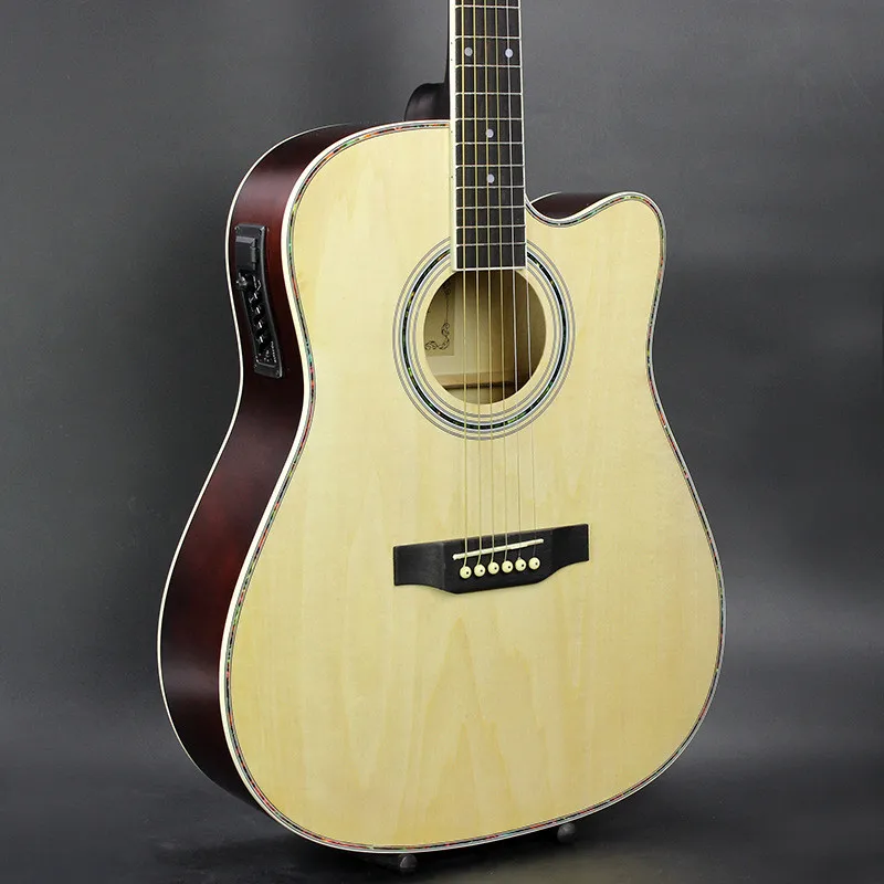 

41-49 NEW 41 inch 4EQ glossy paint Electric Acoustic Guitar Rosewood Fingerboard guitarra with pickups tuner strings