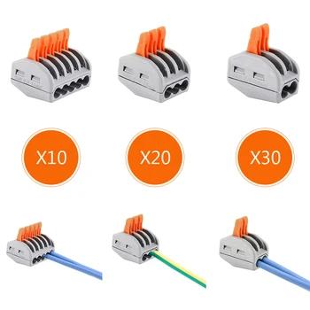 

60X 2 3 5 pin Terminal Clamp Compact Wire Wiring Universal Compact Wire Wiring Connector Conductor Terminal Block