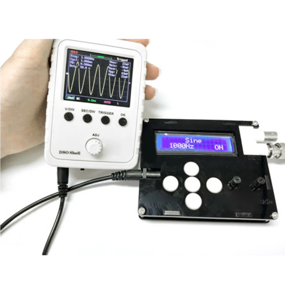 

Fully Welded Oscilloscope Assembled With Case Test Clip +Probe 2.4" LCD Display DSO150 Digital Useful Durable New