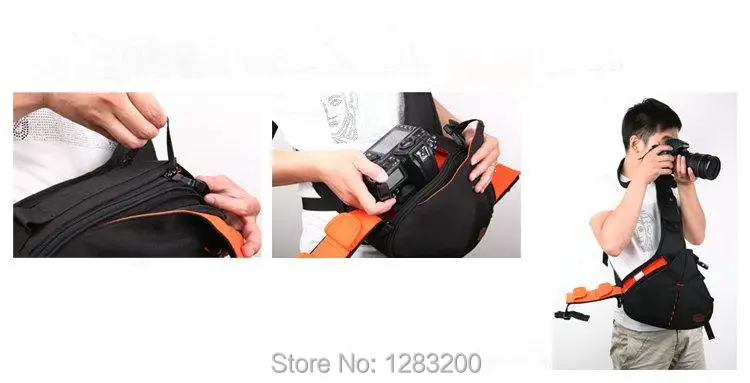 Водонепроницаемый треугольный SS16-1 DSLR чехол для slr-камеры сумка для Nikon CANON Sony Fuji PENTAX OLYMPUS LEICA Orange