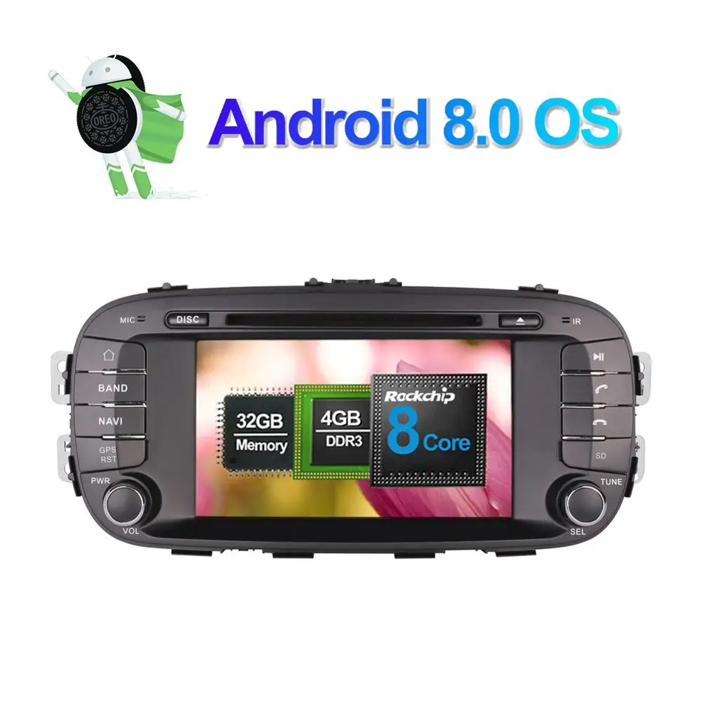 Cheap 4GB RAM Android 8.0 Octa Core Car Radio Stereo GPS Navigation Bluetooth For Kia Soul 2014- DVD Multimedia Player Head Unit 1