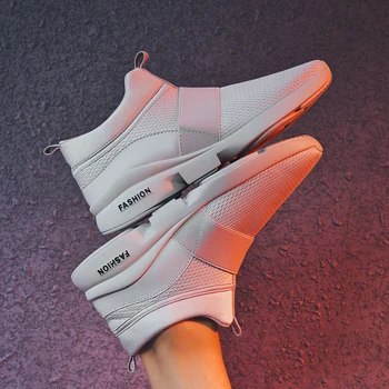 

LEOCI New Sneakers Men Black Red White Mens Running Shoes Man Breathable Light Shoe baskets homme Big size 39~46